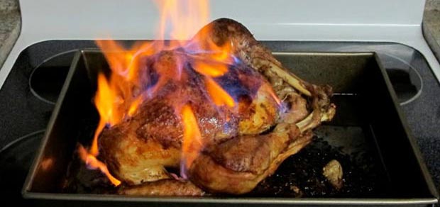 flaming turkey
